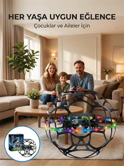 El Sensörlü Uçan Top Drone Çocuklar İçin LED Işıklı Eğlence Oyuncağı