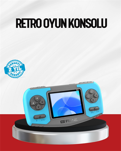 El Tipi Retro Oyun Konsolu Çocuklara Özel Portatif Oyun Makinesi