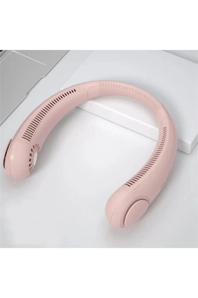 El vantilatörü boyun askılı kablosuz şarjlı taşınabilir mini pembe 2 yıl garantili