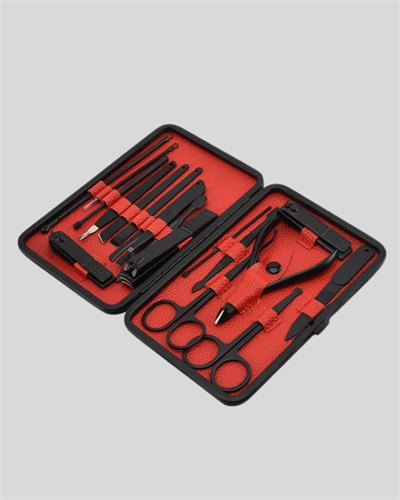 El ve Ayak Bakım Seti 17 Parça Taşınabilir Deri Çantalı Manikür Seti