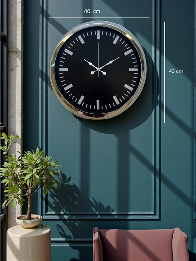 Elegance 40 Cm Metal Dekoratif Duvar Saati