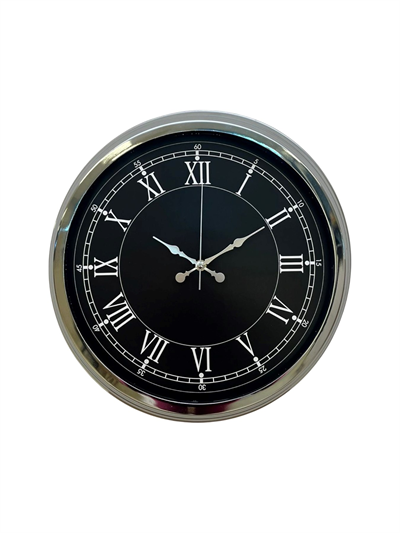 Elegance 40 Cm Metal Krom Duvar Saati