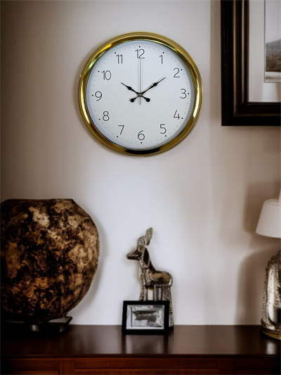 Elegance Gold 40 Cm Metal Dekoratif Tasarım Duvar Saati