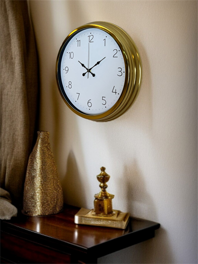 Elegance Gold 40 Cm Metal Dekoratif Tasarım Duvar Saati