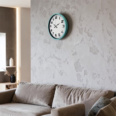 Elegance Turkuaz 36 Cm Duvar Saati