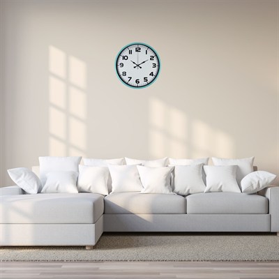 Elegance Turkuaz 36 Cm Duvar Saati