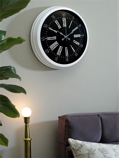 Elegance White 40 Cm Metal Duvar Saati