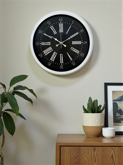 Elegance White 40 Cm Metal Duvar Saati