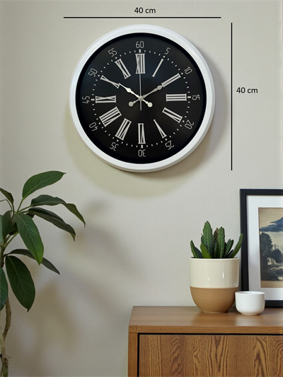 Elegance White 40 Cm Metal Duvar Saati