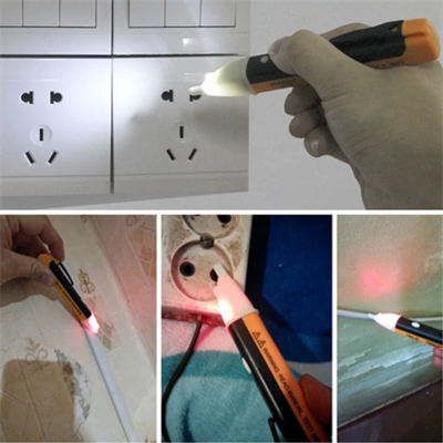 Elektrik Kaçak Dijital Kontrol Kalemi Cihazı -dedektörlü Temassız Işıklı Kablo Voltaj Test Bx40