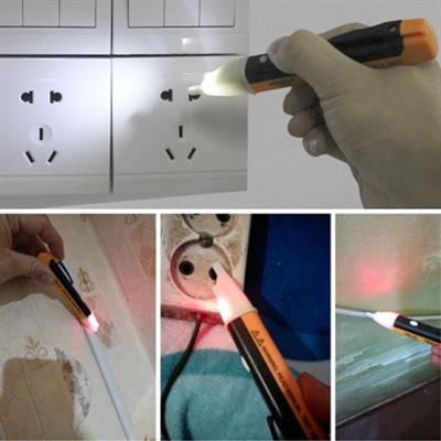 Elektrik Kaçak Dijital Kontrol Kalemi Cihazı -Dedektörlü Temassız Işıklı Kablo Voltaj Test (3936)