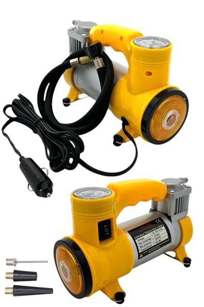 Elektrikli Araba Lastik Şişirme / 150 PSI - 12V / Taşınabilir Metal Hava Kompresörü (3936)