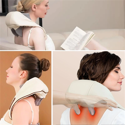 Elektrikli Boyun ve Sırt Masaj Aleti Kablosuz Boyun ve Omuz Yoğurma Masaj Yastığı