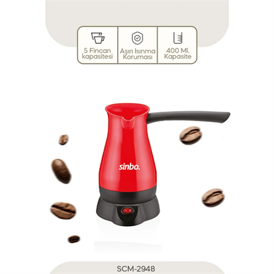Elektrikli Cezve Pls. Türk Kahve Makine Çelik Gizli Rezistans 700w 5 Fincan - 400ml Scm-2948 Bx40