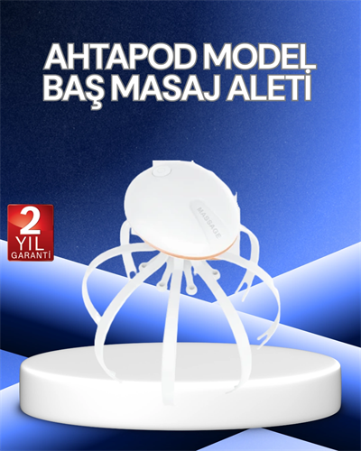 Elektrikli Kafa Masaj Cihazı 3 Modlu USB-C Şarjlı Rahatlatıcı Masaj Aleti