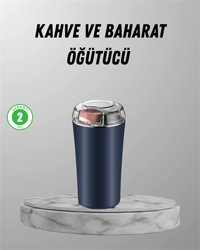 Elektrikli Kahve ve Baharat Öğütücü – Güçlü Motor, Paslanmaz Çelik Gövde, Kolay Temizlik