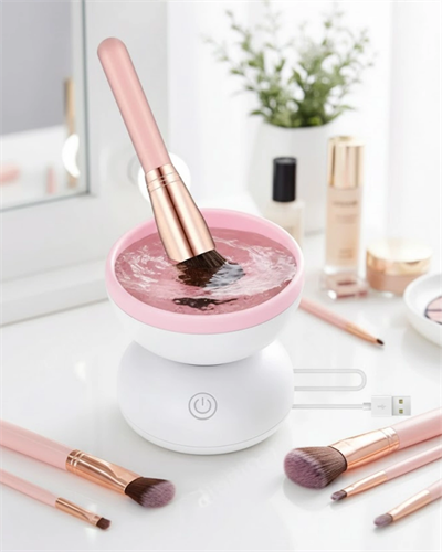 Elektrikli Makyaj Fırçası Temizleyici USB ile Çalışan Otomatik Fırça Yıkama Makinesi