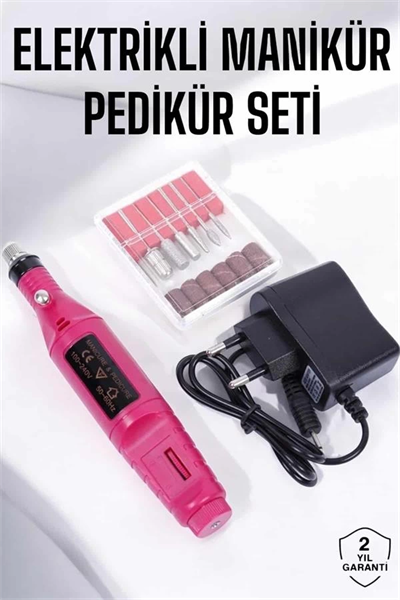 Elektrikli Manikür Pedikür Törpü Seti Protez Tırnak Nasır Temizleyici