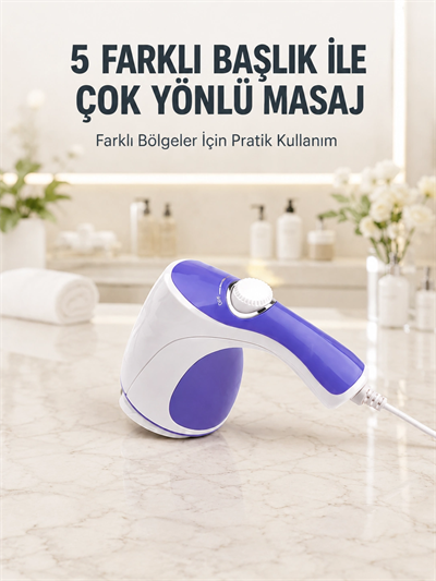 Elektrikli Masaj Aleti 5 Başlıklı Güçlü Titreşimli Selülit Karşıtı Vücut Masaj Cihazı