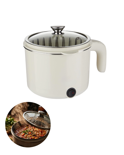 Elektrikli Mini Tencere 1 Litre Çorba Pilav Makarna Pişirici Çok Fonksiyonlu