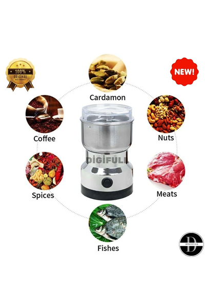 Elektrikli Paslanmaz Çelik Kahve Baharat Pirinç Öğütücü 150w