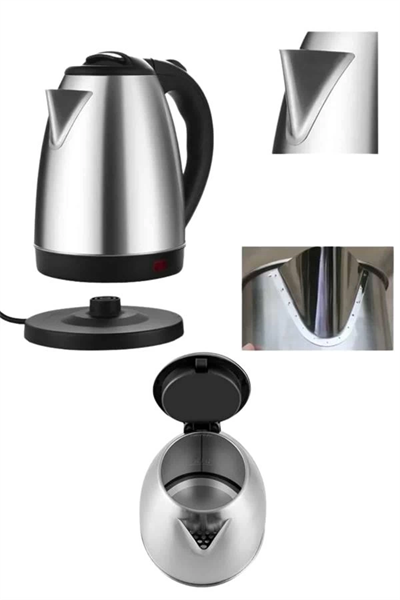 Elektrikli Paslanmaz Çelik Su Isıtcı Çelik Kettle 1.8 Lt. Uzun Ömürlü