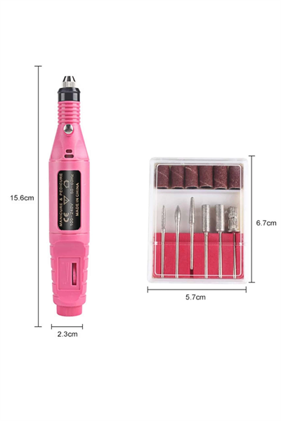 Elektrikli Profesyonel Manikür Pedikür Seti Değiştirilebilir Başlık Seçeneği