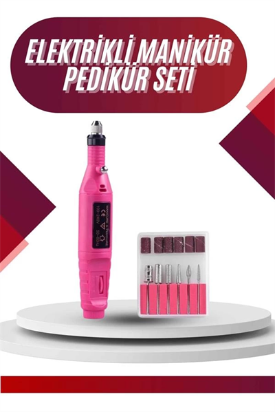 Elektrikli Profesyonel Manikür Pedikür Seti Değiştirilebilir Başlık Seçeneği
