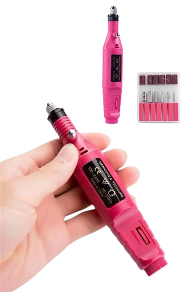 Elektrikli Profesyonel Manikür Pedikür Seti Değiştirilebilir Başlık Seçeneği