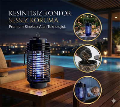 Elektrikli Sinek Öldürücü Cihaz Cız Lamba Mor Işık