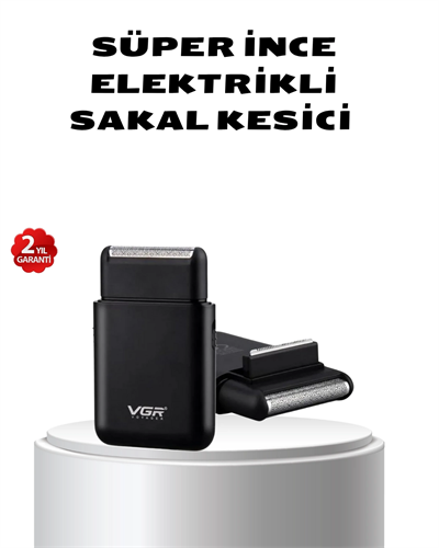 Elektrikli Tıraş Makinesi Çift Başlıklı Ultra İnce Tasarım