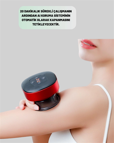 Elektrikli Vakumlu Çukurluk Masaj Aleti Isıtmalı ve Kırmızı Işıklı Terapi Seti