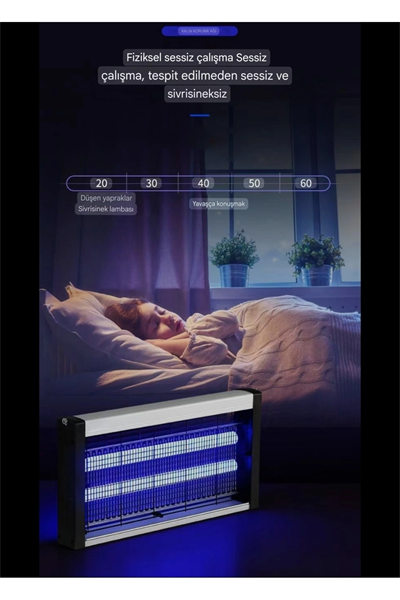 Elektrikli sivrisinek öldürücü makine 2li gece lambalı 43 watt 150m2 kapsama alanı