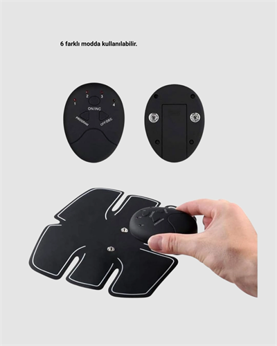 Elektronik Kas Uyarıcı Cihaz 6 Farklı Modlu Jel Pedli Göbek Kol Stimülatör