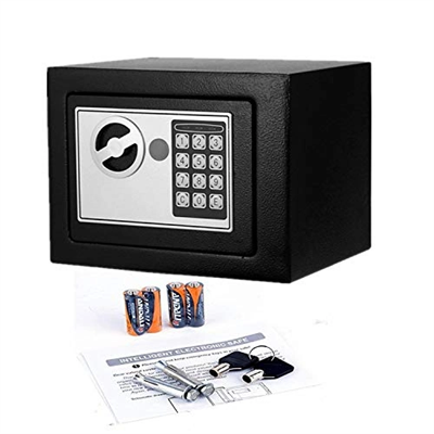 Elektronik Tuşlu Çelik Para Kasası Siyah Bx40
