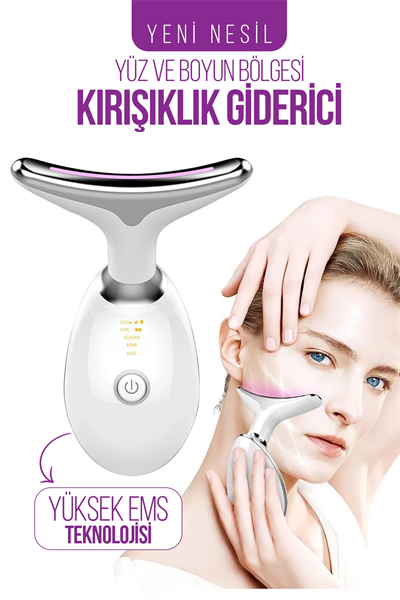 Elektronik beyaz yüz masaj aleti, sıkılaştırıcı ve yaşlanma karşıtı kullanım amaçlı
