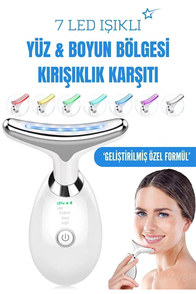 Elektronik beyaz yüz masaj aleti sıkılaştırıcı ve yaşlanma karşıtı kullanım amaçlı