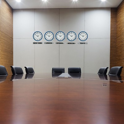 Elite Blue 36 Cm Tabelalı 5’li Dünya Saatleri