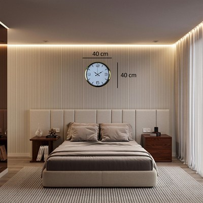 Elite Gold 40 Cm Metal Duvar Saati