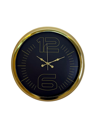 Elite Luxury Gold 40 Cm Metal Duvar Saati