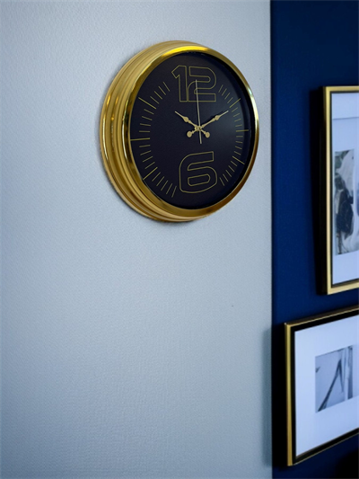 Elite Luxury Gold 40 Cm Metal Duvar Saati