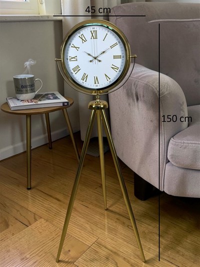 Elite Roma Rakamlı Gold Tripod Ayaklı Saat