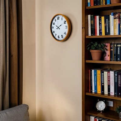 Elite Turuncu 36 Cm Şık Duvar Saati