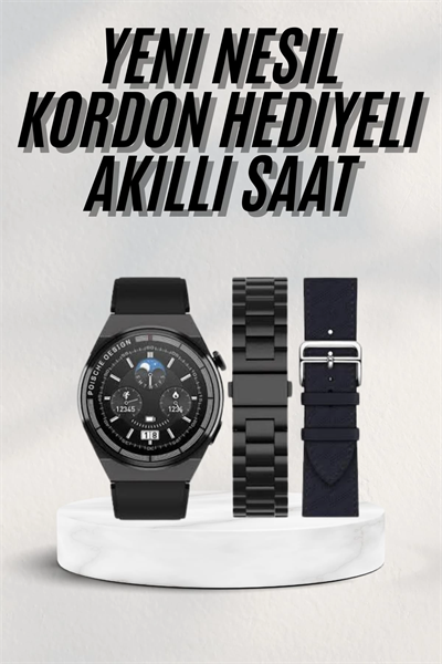 En Çok Tercih Edilen Akıllı Saat Amoled Ekran Nabız Sensörü GPS Uyumlu Adımsayar