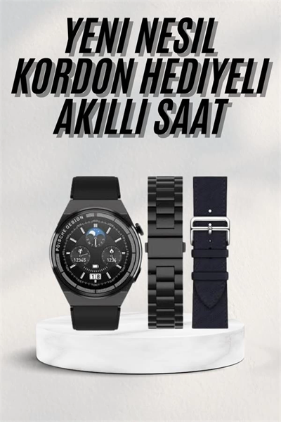 En Çok Tercih Edilen Akıllı Saat Amoled Ekran Nabız Sensörü GPS Uyumlu Adımsayar