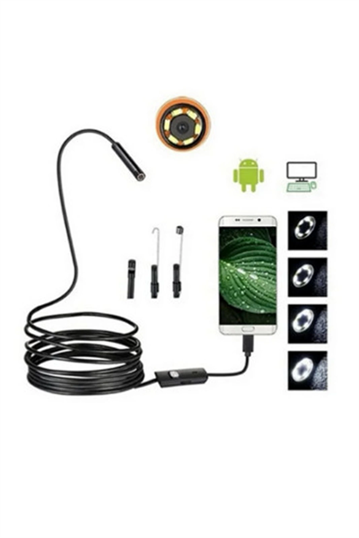 Endoskop 3 İn 1 Yılan Kamera Usb Micro Usb Type-c 20 Metre Sert Kablo