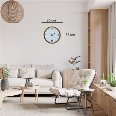 Energy Turuncu 36 Cm Duvar Saati