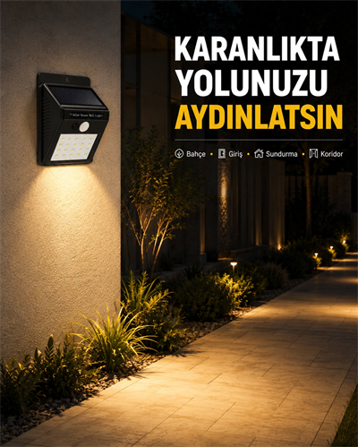 Enerji Tasarruflu ve Otomatik Sensörlü LED Güneş Işığı – Dış Mekan Uyumlu