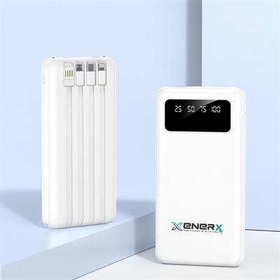 Enerx ENR-P20DC 20000 mAh 2.1 Amper Dahili Kablolu Powerbank Siyah (3936)