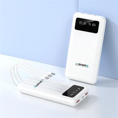 Enerx ENR-P20DC 20000 mAh 2.1 Amper Dahili Kablolu Powerbank Siyah (3936)